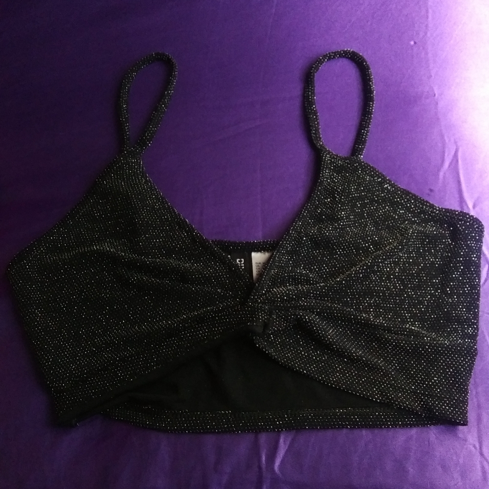Sparkly Black Crop